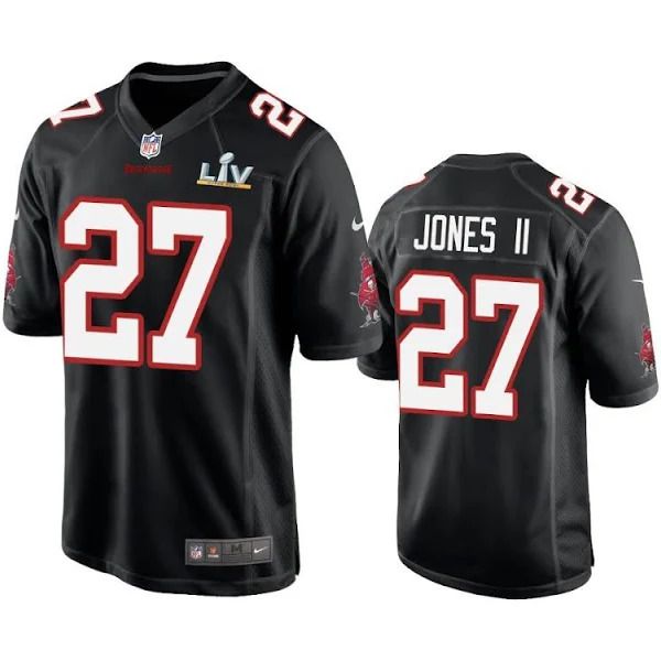 Men Tampa Bay Buccaneers #27 Ronald Jones II Nike Black Super Bowl LV Game NFL Jersey->tampa bay buccaneers->NFL Jersey